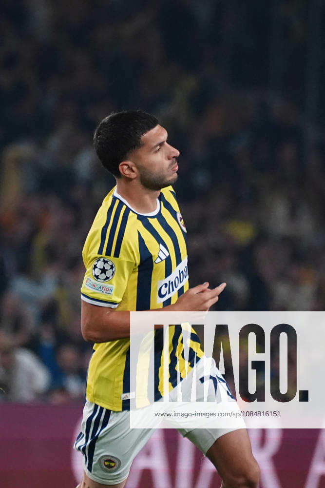 ISTANBUL, TURKIYE - OCTOBER 20: Oguz Aydin of Fenerbahce SK celebrates after scoring the first goal of his team during the UEFA Champions League 2026 27 third week match between Fenerbahce SK and Slavia Prag at Fenerbahce Chobani Stadiumi on Octuber 20, 2026 in Istanbul, Turkey. Istanbul Kadikoy Turkiye