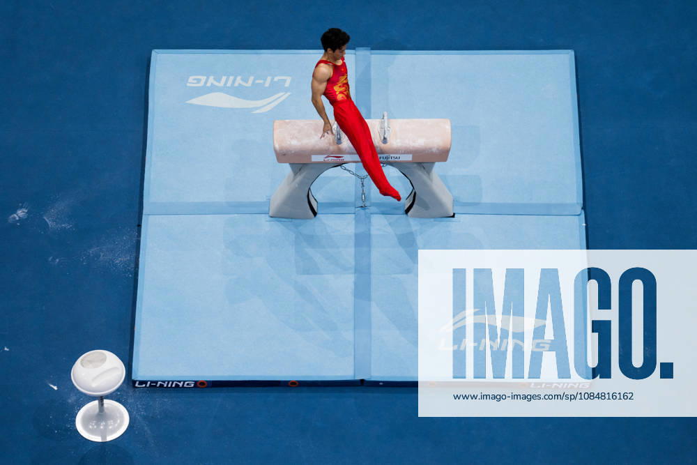 Hao Tian of China competes on the pommel horse during the men’s team final on day four of the 2026 Artistic Gymnastics World Championships on October 20, 2026 in Rotterdam. Photo by Joel Marklund, BILDBYRÅN. Code: JM JM0861 bbeng artistic gymnastics gymnastics world championships team final