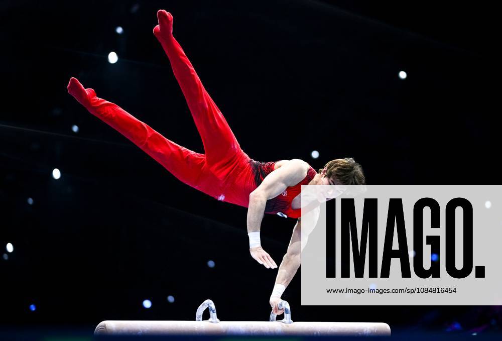 Netherlands Artistic Gymnastics World Championships 9269177 20.10.2026 Savelii Sieedin of Team World Gymnastics Neutral Athletes 2 competes on the pommel horse during the men s team final of the 2026 World Artistic Gymnastics Championships in Rotterdam, the Netherlands. Alexey Filippov Sputnik Rotterdam Netherlands