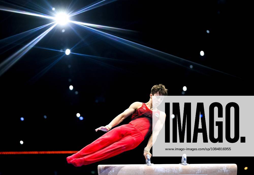 Netherlands Artistic Gymnastics World Championships 9269193 20.10.2026 Arsenii Dukhno of Team World Gymnastics Neutral Athletes 2 competes on the pommel horse during the men s team final of the 2026 World Artistic Gymnastics Championships in Rotterdam, the Netherlands. Alexey Filippov Sputnik Rotterdam Netherlands