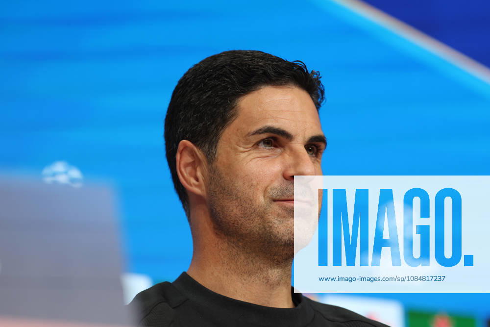 Mikel Arteta, Arsenal FC Head Coach, at a press conference, GER, press conference, Arsenal FC, soccer, UEFA Champions League, Matchday 3, group stage, 2026–2027 season, October 20, 2026, GER, press conference, Arsenal FC, soccer, UEFA Champions League, Matchday 3, group stage, 2026–2027 season, October 20, 2026, Munich