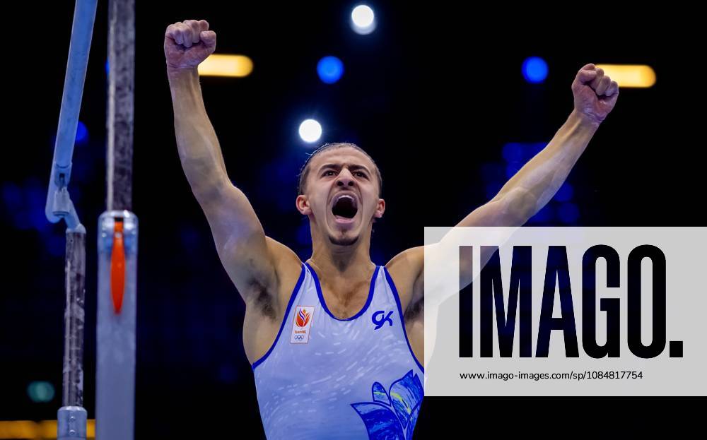 ROTTERDAM - Amine Abaidi in action during the men s team final at the World Gymnastics Championships in Rotterdam Ahoy. IRIS VAN DEN BROEK ANP ANPxSportx IVx 573088394 originalFilename: 573088394