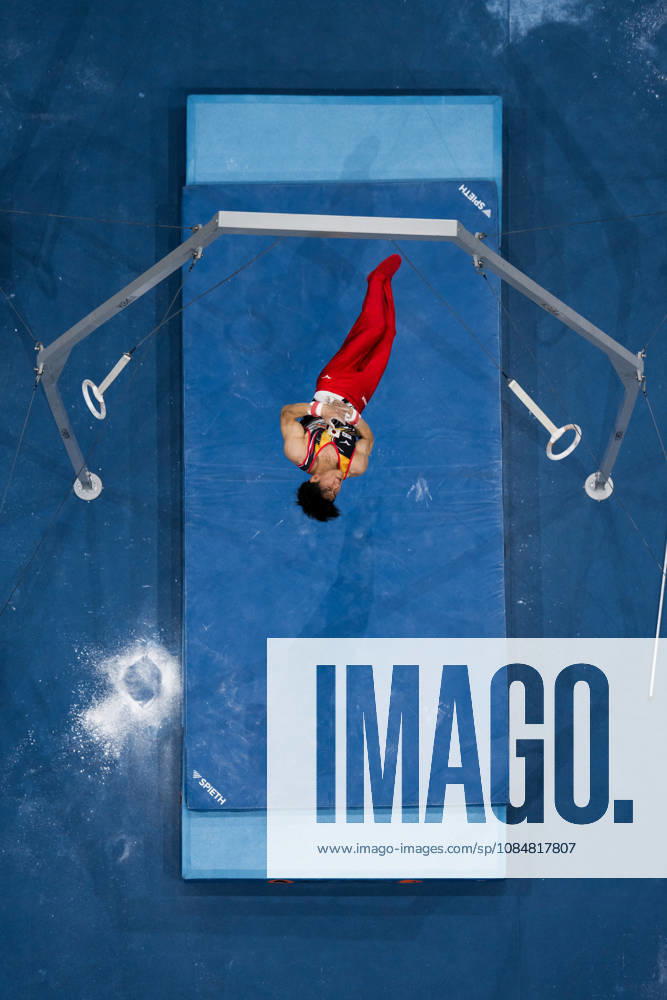 Daiki Hashimoto of Japan competes on the rings during the men’s team final on day four of the 2026 Artistic Gymnastics World Championships on October 20, 2026 in Rotterdam. Photo by Joel Marklund, BILDBYRÅN. Code: JM JM0861 bbeng artistic gymnastics gymnastics world championships team final