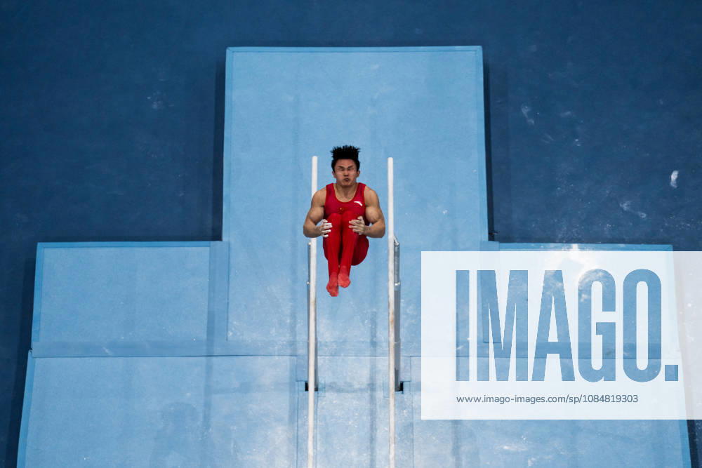 Xingyu Lan of China competes on the parallel bars during the men’s team final on day four of the 2026 Artistic Gymnastics World Championships on October 20, 2026 in Rotterdam. Photo by Joel Marklund, BILDBYRÅN, code JM JM0861 bbeng artistic gymnastics gymnastics world championships team final
