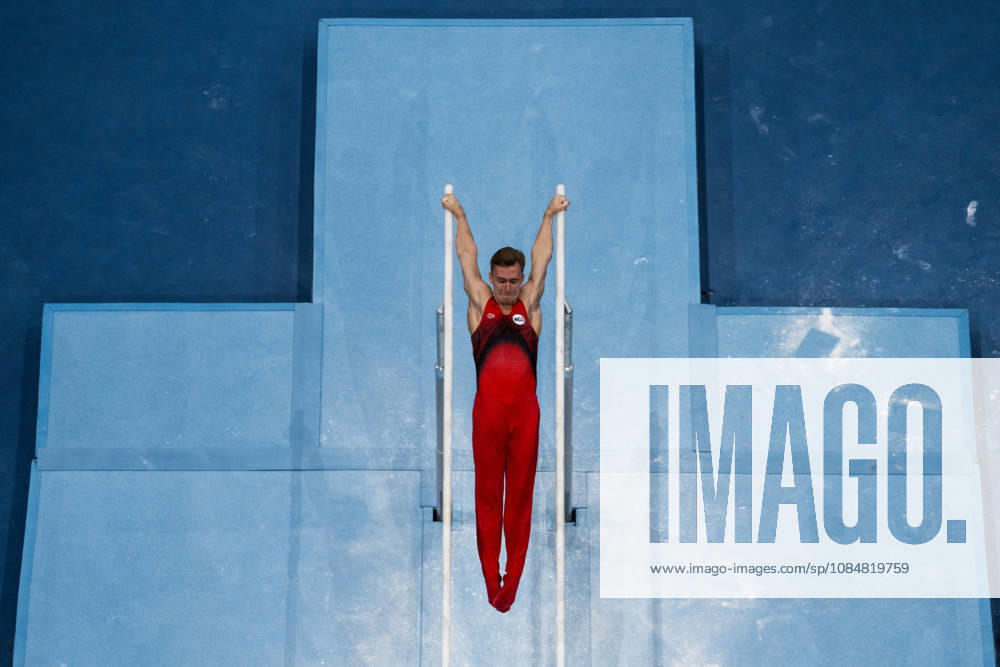 Daniel Marinov of Russia competes on the parallel bars during the men’s team final on day four of the 2026 Artistic Gymnastics World Championships on October 20, 2026 in Rotterdam. Photo by Joel Marklund, BILDBYRÅN. Code: JM JM0861 bbeng artistic gymnastics gymnastics world championships team final
