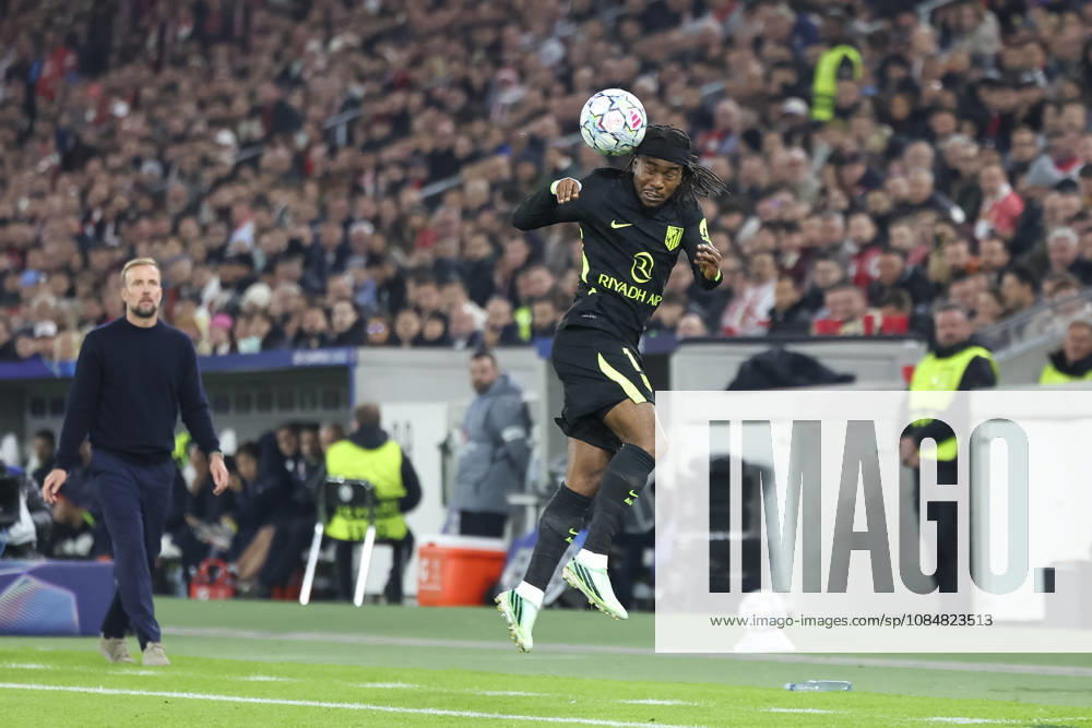 Ademola Lookman, Atlético Madrid, No. 11 on a header, Germany, soccer, UEFA Champions League, Matchday 3, 2026–2027, VfB Stuttgart vs. Atlético Madrid, October 20, 2026, Stuttgart Arena, Stuttgart, Germany