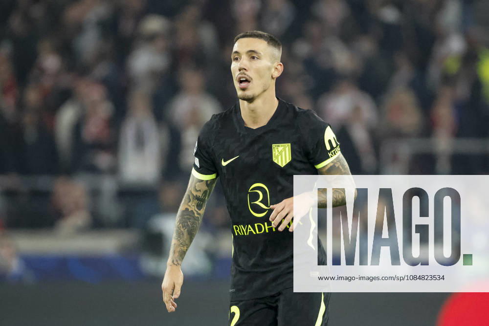 Alejandro Grimaldo, Atlético Madrid, 22, Germany, soccer, UEFA Champions League, Matchday 3, 2026–2027, VfB Stuttgart vs. Atlético Madrid, October 20, 2026, Stuttgart Arena, Stuttgart, Germany
