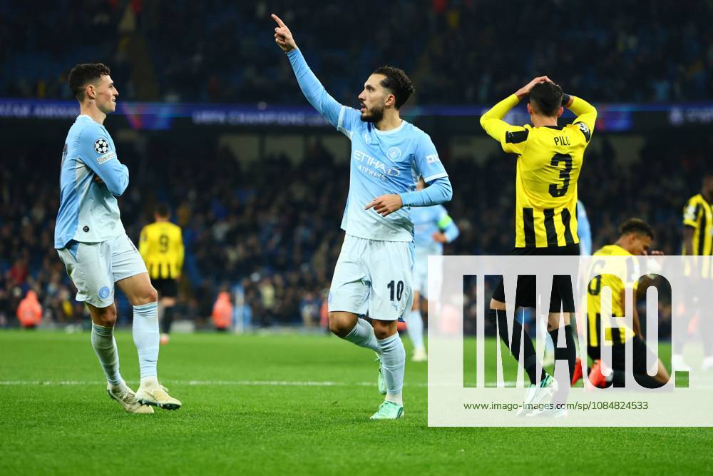 Rayan Cherki of Manchester City celebrates scoring to make it 3-1 Manchester City v AEK Athens, UEFA Champions League, Football, Etihad Stadium, Manchester, UK - 20 Oct 2026Manchester Etihad Stadium United Kingdom
