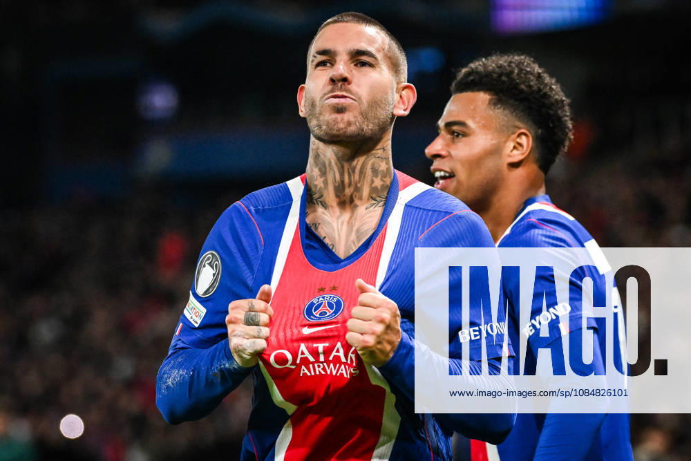 Lucas HERNANDEZ of PSG celebrates his goal during the UEFA Champions League, League Phase MD3 match between Paris Saint-Germain and FC Barcelona, Barca at Parc des Princes Stadium on October 20, 2026 in Paris, France. Paris France - ZUMAm308 20261020_zsp_m308_023