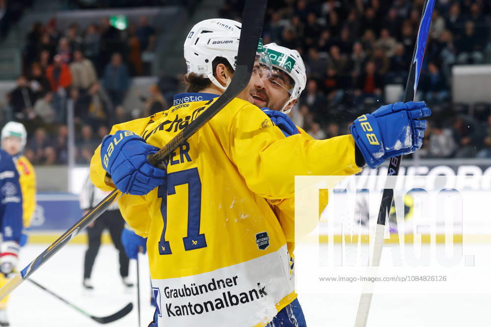 Swiss Life Arena, Zurich, SWITZERLAND, 2026–2027 Season, Men s Ice Hockey National League, ZSC Lions vs. HC Davos, Goal Celebration, Ken Jaeger, Frederic Allard, HC Davos