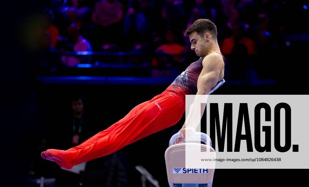 ROTTERDAM - Dominic Tamsell (SUI) in action during the men s team final at the World Gymnastics Championships in Rotterdam Ahoy. IRIS VAN DEN BROEK ANP ANPxSportx IVx 573106286 originalFilename: 573106286