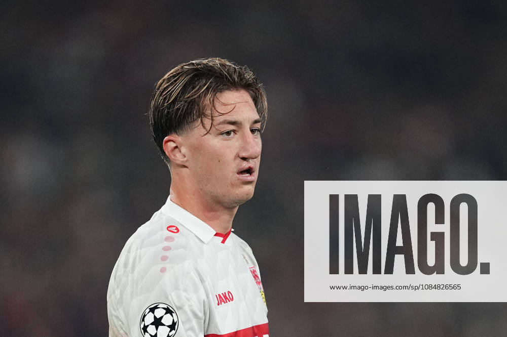 Angelo Stiller of VfB Stuttgart during the match between VfB Stuttgart and Atlético Madrid in the group stage of the UEFA Champions League at MHPArena in Stuttgart, Germany, on October 20, 2026. DeFodi Images