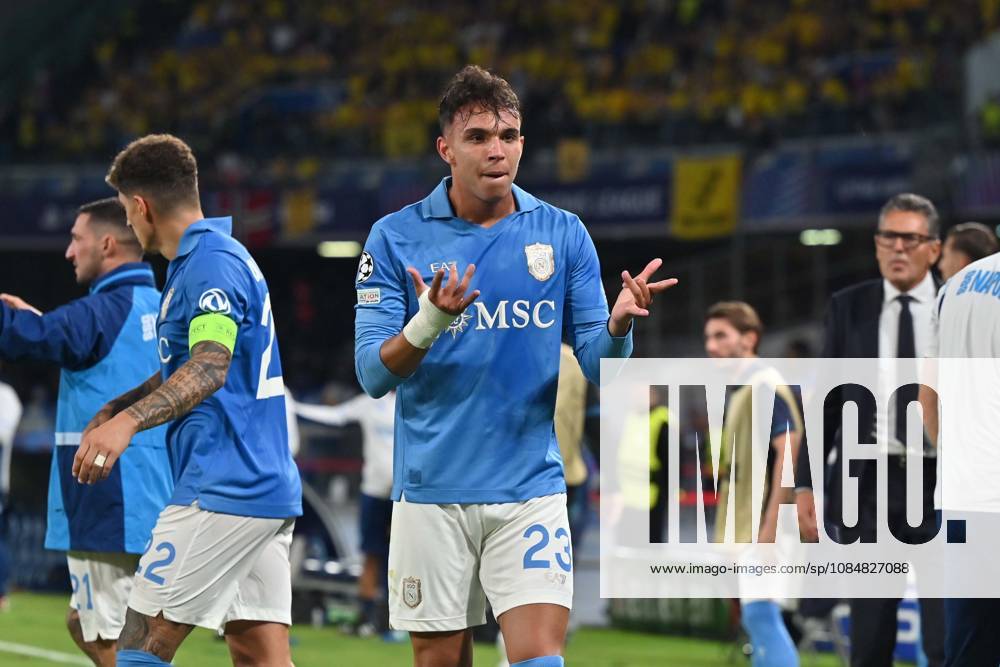 Foto IPP Felice De Martino Napoli 20 10 2026 Calcio Champions League 2026-2027 Napoli - Bodo Glimt Nella foto: Esultanza dopo il gol di Giovane Italy Photo Press World Copyright Napoli italy Italia ITALY
