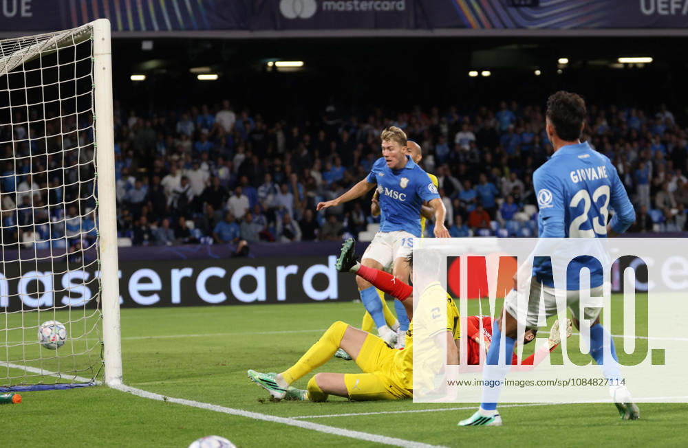 Goal the Giovane Santana OF SSC Napoli during the European Champions League football match on 20 10 2026 between SSC Napoli and FC BodoÂ¸ Glimt at the Diego Armando Maradona Stadium in Naples Napoli Italia - ZUMAs236 20261020_aap_s236_158