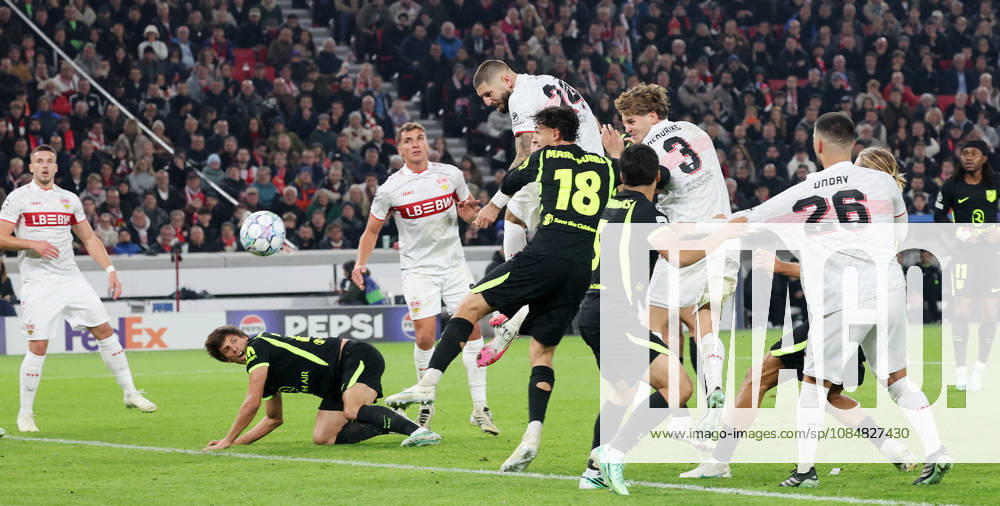 Stuttgart, Soccer, UEFA Champions League, VfB Stuttgart vs. Atlético Madrid, header by Jeff Chabot (VfB)