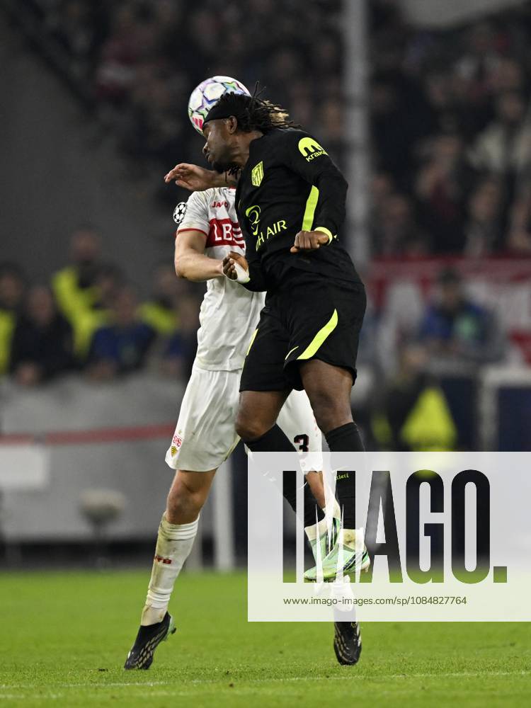 STUTTGART - (lr) Ramon Hendriks of VFB Stuttgart, Ademola Lookman of Atletico Madrid during the UEFA Champions League match between VFB Stuttgart and Atletico Madrid at Stadion MHP Arena on 20 October 2026 in Stuttgart, Germany. ANP UEFA Champions League 2026 27 ANPxSportx xGerritxvanxKeulenxIVx 573110715 originalFilename: 573110715