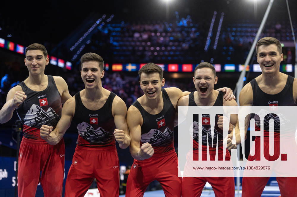 Rotterdam The Netherlands 17th October 2026 World Championships Artistic gymnastics in the Ahoy In Rotterdam The Swiss team finish a respectable fifth. Matteo Giubellini, Mattia Piffaretti, Dominic Tamsel, Noe Seifert, Florian Langenegger Mens team finals. turnen, sui, switzerland