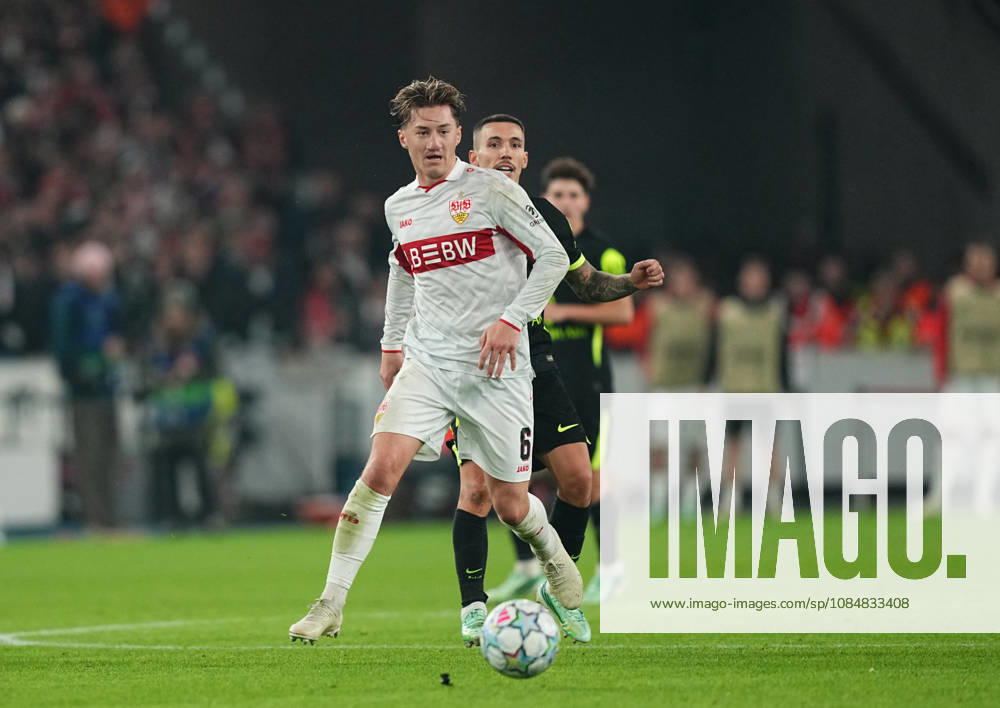 Angelo Stiller of VfB Stuttgart during the match between VfB Stuttgart and Atlético Madrid in the group stage of the UEFA Champions League at MHPArena in Stuttgart, Germany, on October 20, 2026. DeFodi Images