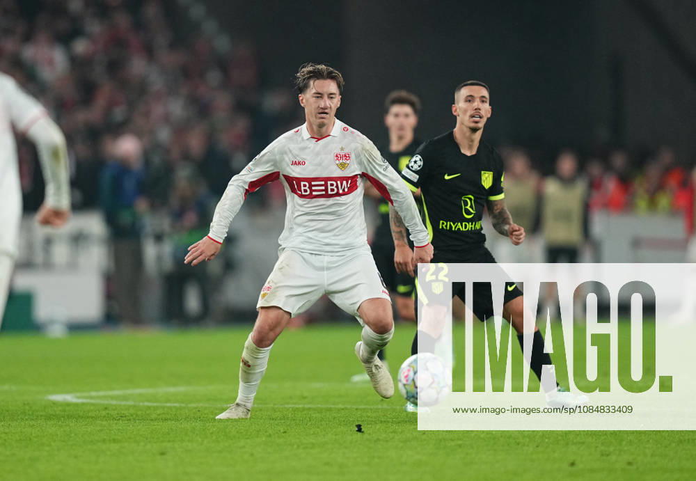 Angelo Stiller of VfB Stuttgart during the match between VfB Stuttgart and Atlético Madrid in the group stage of the UEFA Champions League at MHPArena in Stuttgart, Germany, on October 20, 2026. DeFodi Images