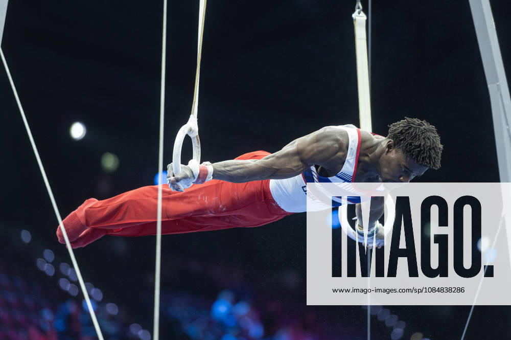 Rotterdam The Netherlands 17th October 2026 World Championships Artistic gymnastics in the Ahoy In Rotterdam Mens team finals. Rings Frederick Richard (USA) turnen