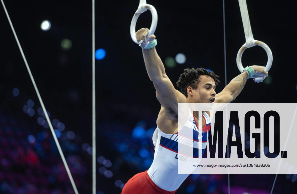 Rotterdam The Netherlands 17th October 2026 World Championships Artistic gymnastics in the Ahoy In Rotterdam Mens team finals. Rings Kameron Nelson (USA) turnen