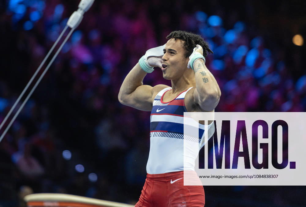 Rotterdam The Netherlands 17th October 2026 World Championships Artistic gymnastics in the Ahoy In Rotterdam Mens team finals. Rings Kameron Nelson (USA) turnen