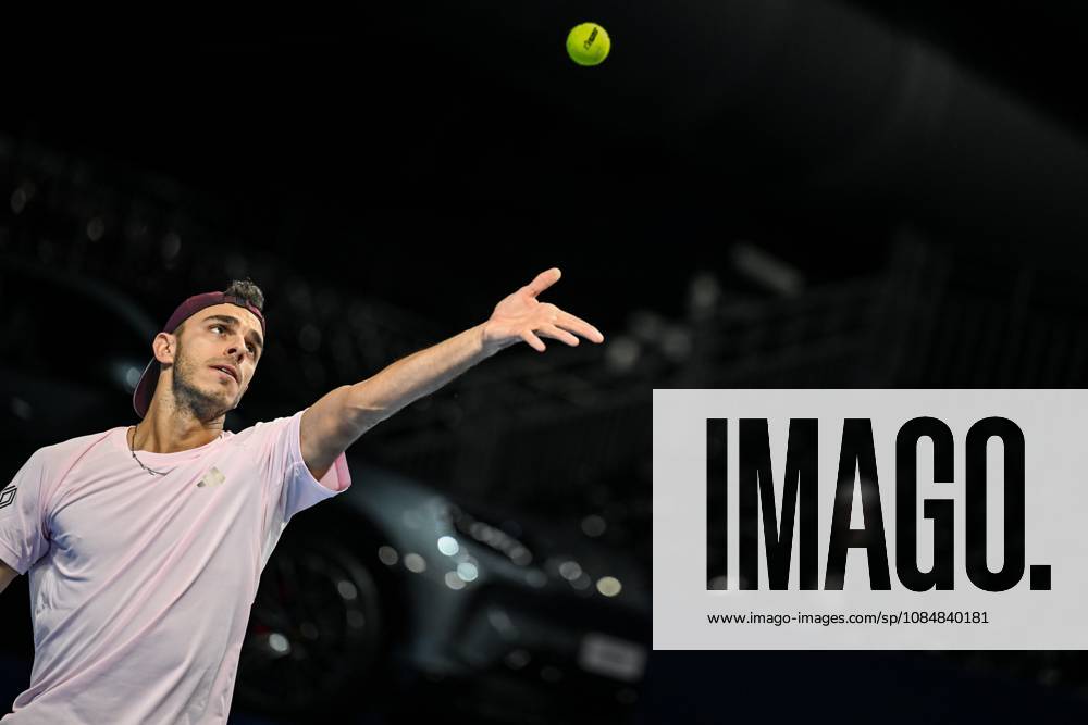 Francisco Cerundolo of Argentina pictured in action during the European Open ATP, Tennis Herren tennis tournament in Brussels, on 21 October. This year s edition of the tournament is taking place from 17 to 25 October DAVIDxPINTENS x190474615x