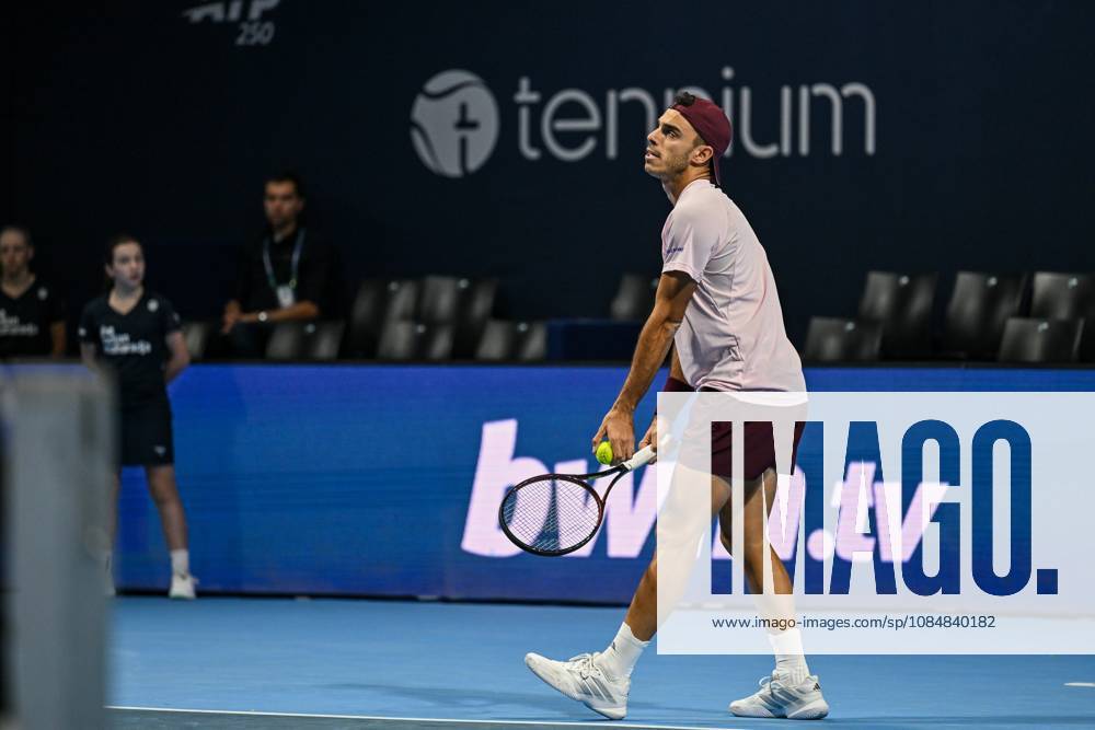 Francisco Cerundolo of Argentina pictured in action during the European Open ATP, Tennis Herren tennis tournament in Brussels, on 21 October. This year s edition of the tournament is taking place from 17 to 25 October DAVIDxPINTENS x190474621x