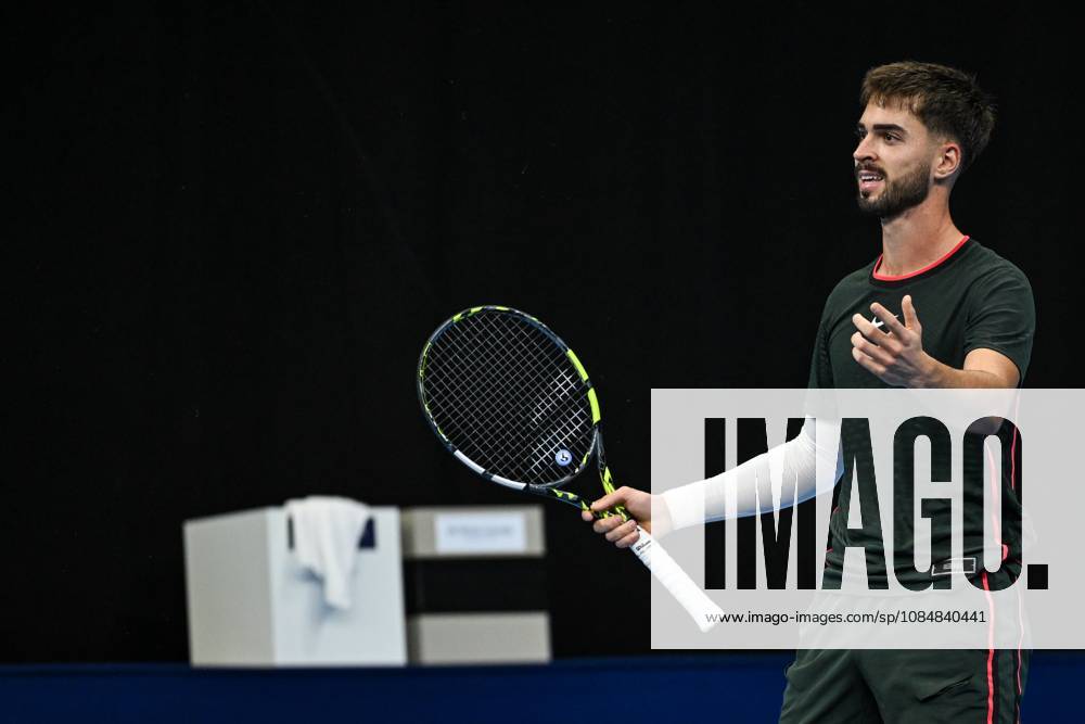 Dino Prizmic of Croatia pictured during the European Open ATP, Tennis Herren tennis tournament in Brussels, on 21 October. This year s edition of the tournament is taking place from 17 to 25 October DAVIDxPINTENS x190475811x