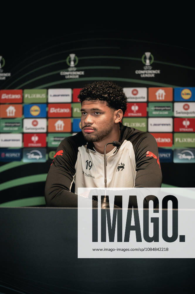 FC Midtjylland press conference, PK, Pressekonferenz - UEFA Conference League Herning, Denmark - October 21: Head coach Mike Tullberg and Pedro Bravo during a press conference ahead of a match between FC Midtjylland and St. Truidense in UEFA Conference League at MCH Arena Herning MCH Arena Denmark