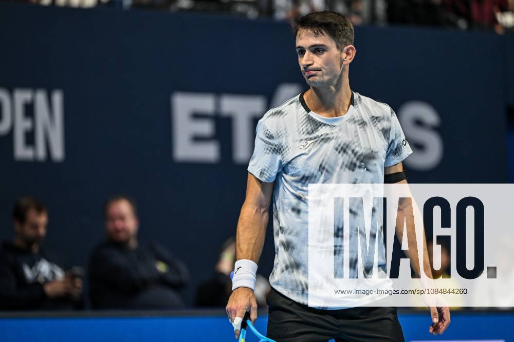 Mariano Navone of Argentina look dejected during the European Open ATP, Tennis Herren tennis tournament in Brussels, on 21 October. This year s edition of the tournament is taking place from 17 to 25 October DAVIDxPINTENS x190497546x