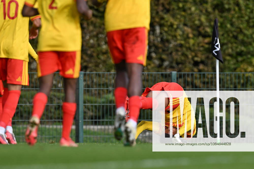 Youth League Club Brugge vs RC Lens Jaheden Rocolat Delmas (9) of Lens celebrates after scoring the 0-1 goal during the Uefa Youth League matchday 3 game in the League phase in season 2026 - 2027 between Club Brugge KV and Racing Club De Lens Under 19 on October 21 , 2026 in Roeselare, Belgium. (Photo by David Catry sportpix) Roeselare Belgium