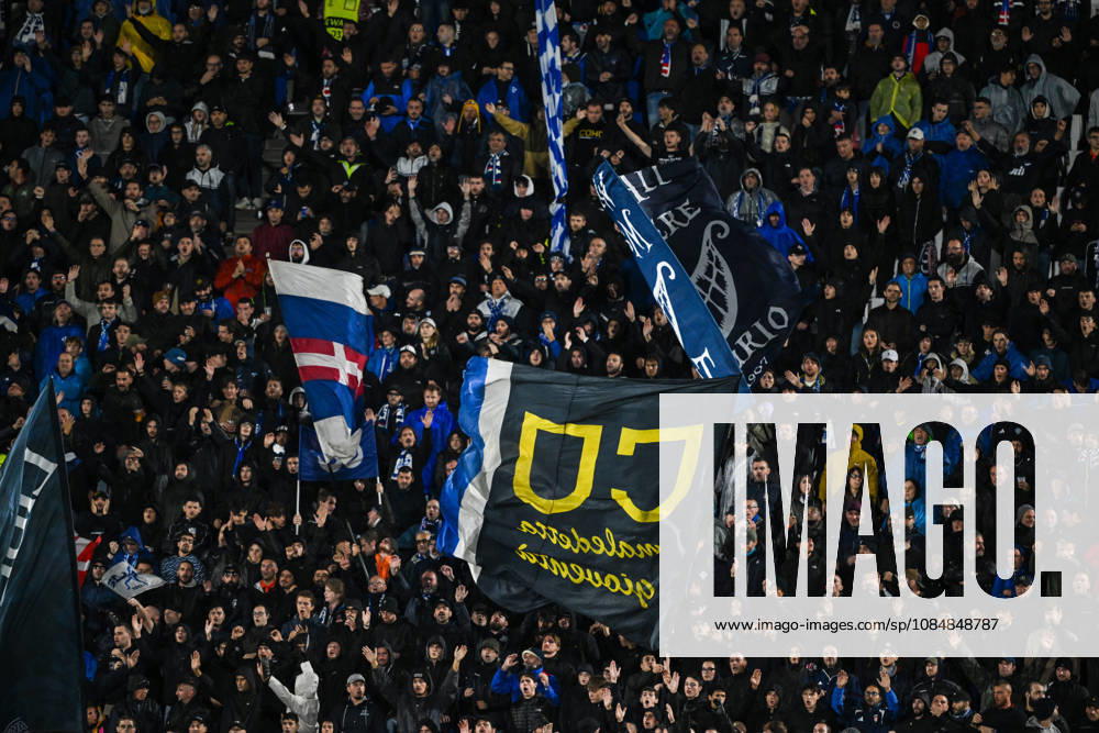 Calcio Como supporters during the UEFA Champions League stage match Phase MD3 between Calcio Como and Manchester United, ManU Football Club at the Giuseppe Sinigaglia stadium in Como, north Italy -October 21, 2026 - Soccer.