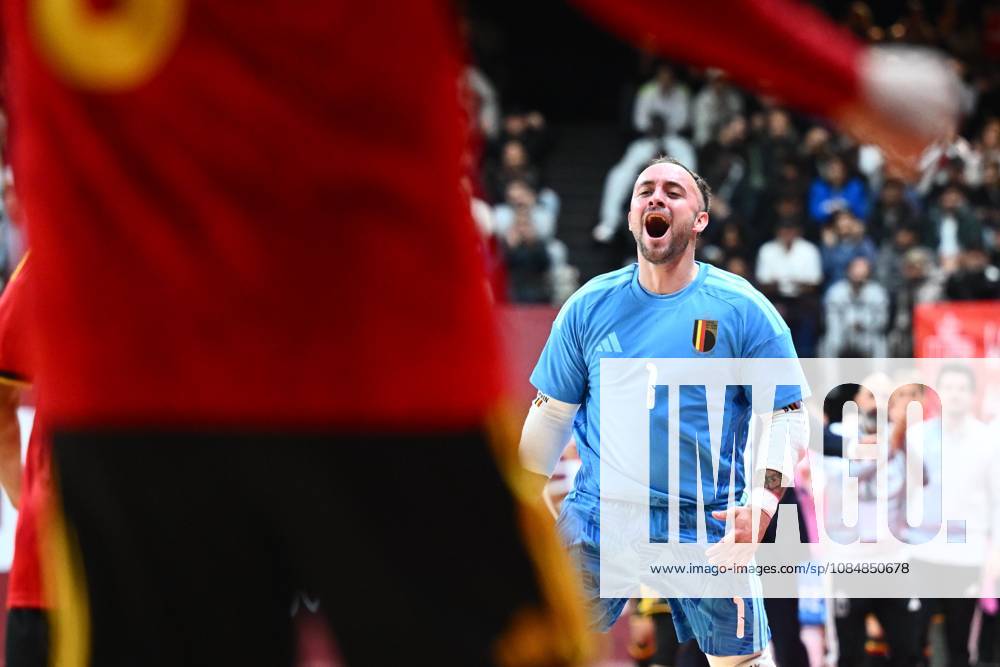 Belgium vs Slovenia - FIFA Futsal World Cup 2028 Main Round Group Phase ANTWERPEN, BELGIUM - OCTOBER 21 : Vrancken Dries goalkeeper of Red Devils Futsal celebrates scoring a goal during the FIFA Futsal World up 2028 main round group phase at the Lotto Arena on October 21, 2026 in Antwerpen, Belgium, 21 10 2026 Antwerpen Belgium