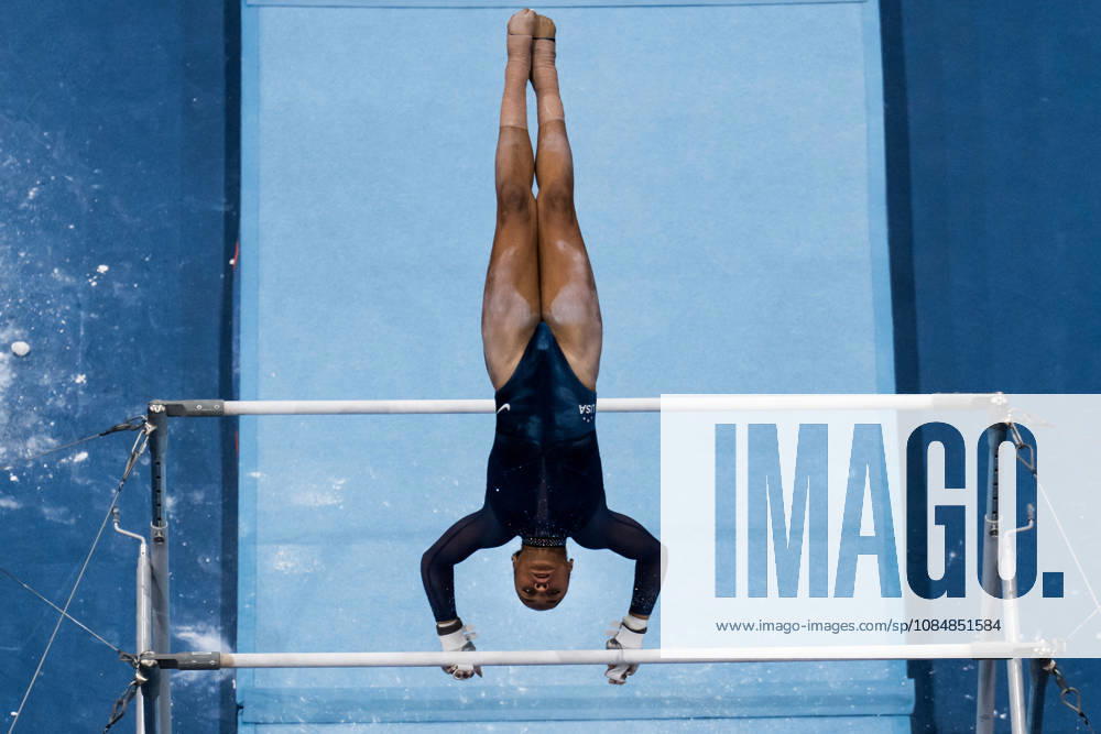 2026 Artistic Gymnastics World Championships, Day 5, Women’s Team Final, October 21, 2026: Skye Blakely of the United States competes on the uneven bars during the women’s team final on day five of the 2026 Artistic Gymnastics World Championships on October 21, 2026 in Rotterdam. Photo by Joel Marklund, BILDBYRÅN, code JM JM0863 bbeng artistic gymnastics artistic gymnastics gymnastics world championships world championships artistic gymnastics world championships final team final women’s team final