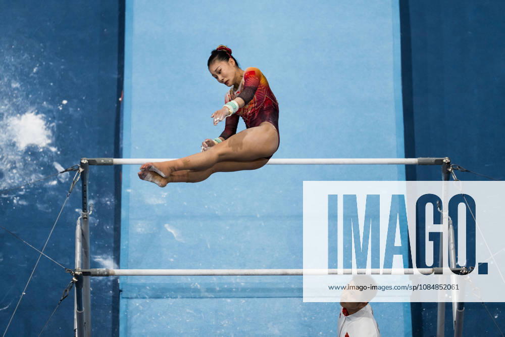 2026 Artistic Gymnastics World Championships, Day 5, Women’s Team Final, October 21, 2026: Siyu Du of China competes on the uneven bars during the women’s team final on day five of the 2026 Artistic Gymnastics World Championships on October 21, 2026 in Rotterdam. Photo by Joel Marklund, BILDBYRÅN. Code: JM JM0863 bbeng artistic gymnastics gymnastics world championships final team final women’s