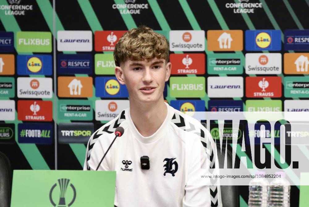 Ahead of Trabzonspor v Hearts - UEFA Conference League TRABZON, TURKIYE - OCTOBER 21: James Wilson of Hearts attends a press conference, PK, Pressekonferenz ahead of UEFA Conference League week 2 football match against Trabzonspor in Trabzon, Turkiye on October 21, 2026. Enes Sansar Anadolu Trabzon Turkey. Editorial use only. Please get in touch for any other usage.