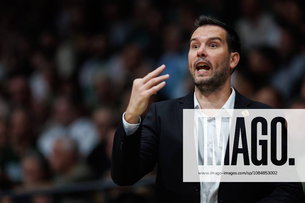 Damir Rancic of KK Croatia Split on the sidelines, emotions, gesture, body language, facial expressions, cutout, portrait: Vet Concept Gladiators Trier vs. KK Split, basketball, FIBA Europe Cup, Matchday 3, 2026–2027 season, October 21, 2026, Vet Concept Gladiators Trier vs. KK Split, basketball, FIBA Europe Cup, Matchday 3, 2026–2027 season