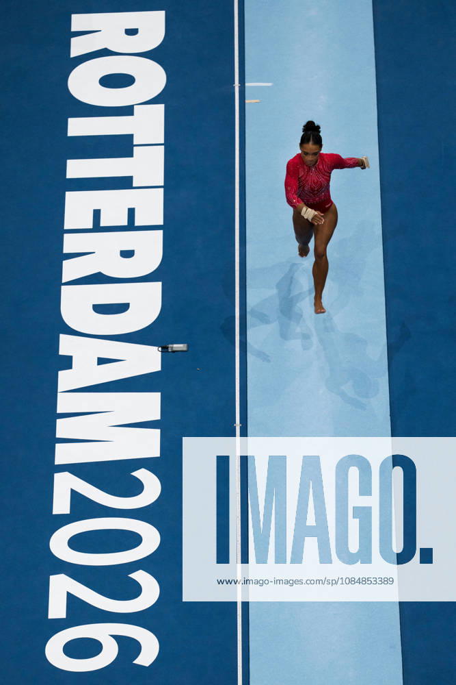 2026 Artistic Gymnastics World Championships, Day 5, Women’s Team Final, October 21, 2026: Celia Serber of France competes in the vault during the women’s team final on day five of the 2026 Artistic Gymnastics World Championships on October 21, 2026 in Rotterdam. Photo by Joel Marklund, BILDBYRÅN. Code: JM JM0863 bbeng artistic gymnastics artistic gymnastics gymnastics world championships world championships artistic gymnastics world championships final team final women s team final france