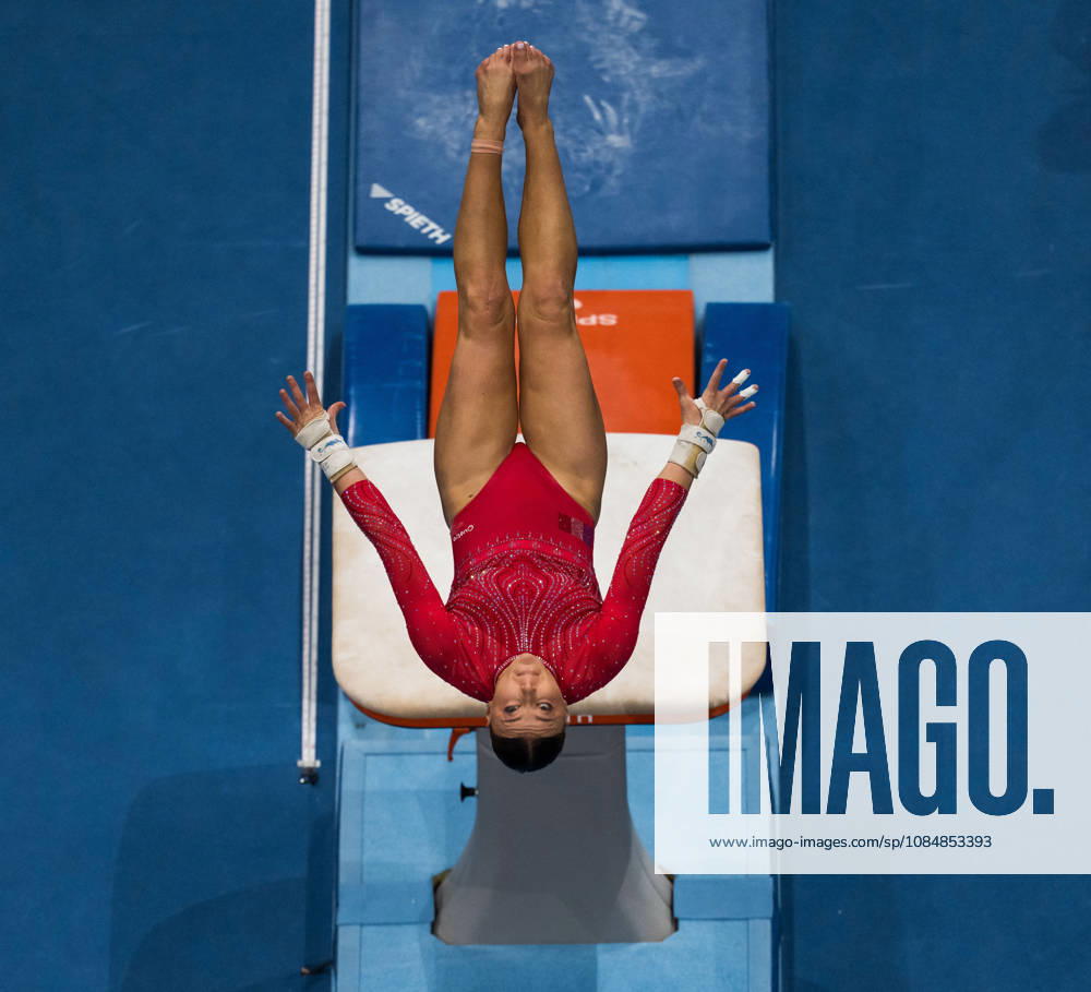 2026 Artistic Gymnastics World Championships, Day 5, Women’s Team Final, October 21, 2026: Lorette Charpy of France competes in the vault during the women’s team final on day five of the 2026 Artistic Gymnastics World Championships on October 21, 2026 in Rotterdam. Photo by Joel Marklund, BILDBYRÅN, code JM JM0863 bbeng artistic gymnastics gymnastics world championships final team final women s team final France
