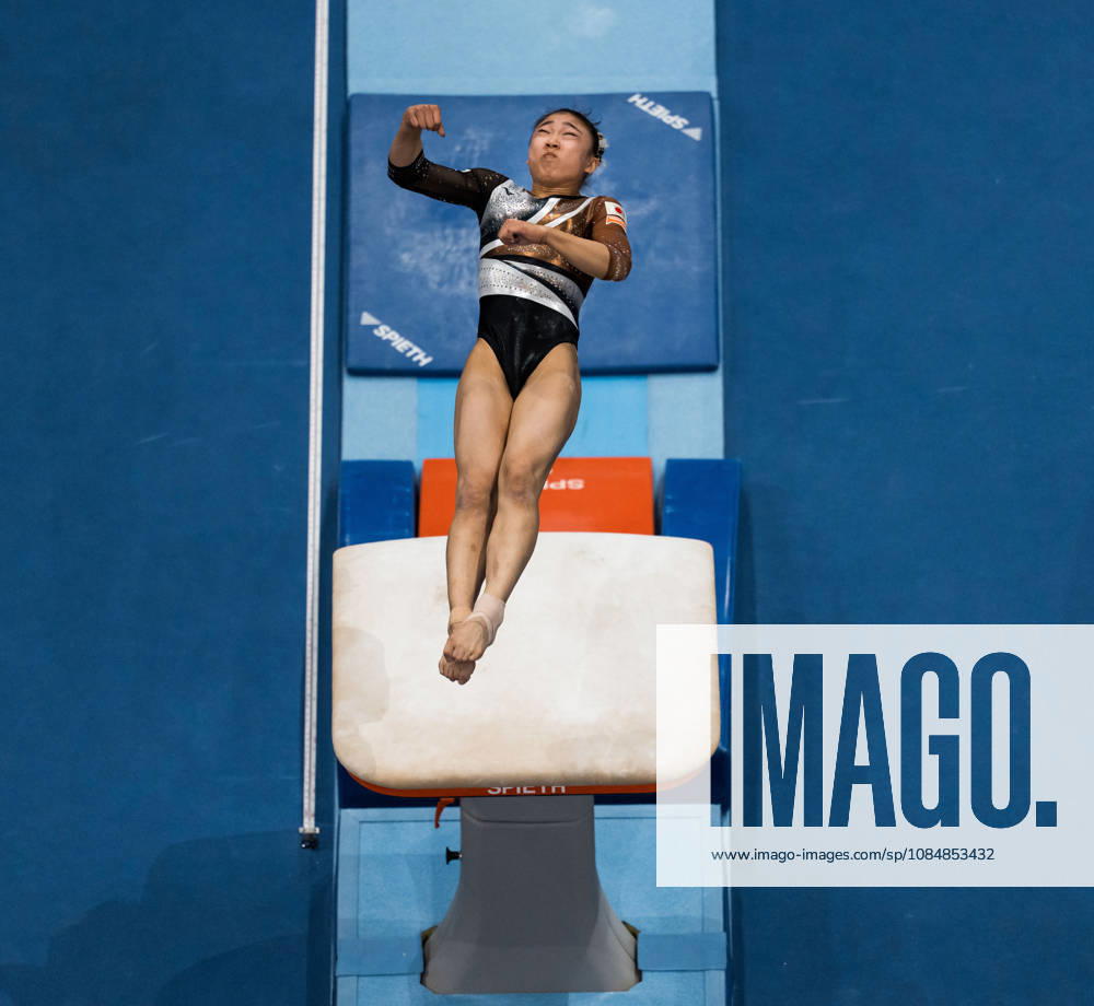 2026 Artistic Gymnastics World Championships, Day 5, Women’s Team Final, October 21, 2026: Rina Kishi of Japan competes in the vault during the women’s team final on day five of the 2026 Artistic Gymnastics World Championships on October 21, 2026 in Rotterdam. Photo by Joel Marklund, BILDBYRÅN, code JM JM0863 bbeng artistic gymnastics artistic gymnastics gymnastics world championships world championships artistic gymnastics world championships final team final women’s team final