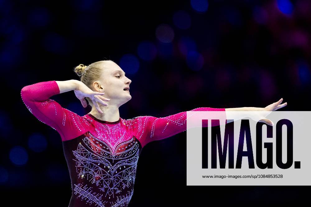 ROTTERDAM - Aleksandra Anufrieva (WG2) during the team final at the World Gymnastics Championships in Rotterdam Ahoy. IRIS VAN DEN BROEK ANP ANPxSportx IVx 573187040 originalFilename: 573187040