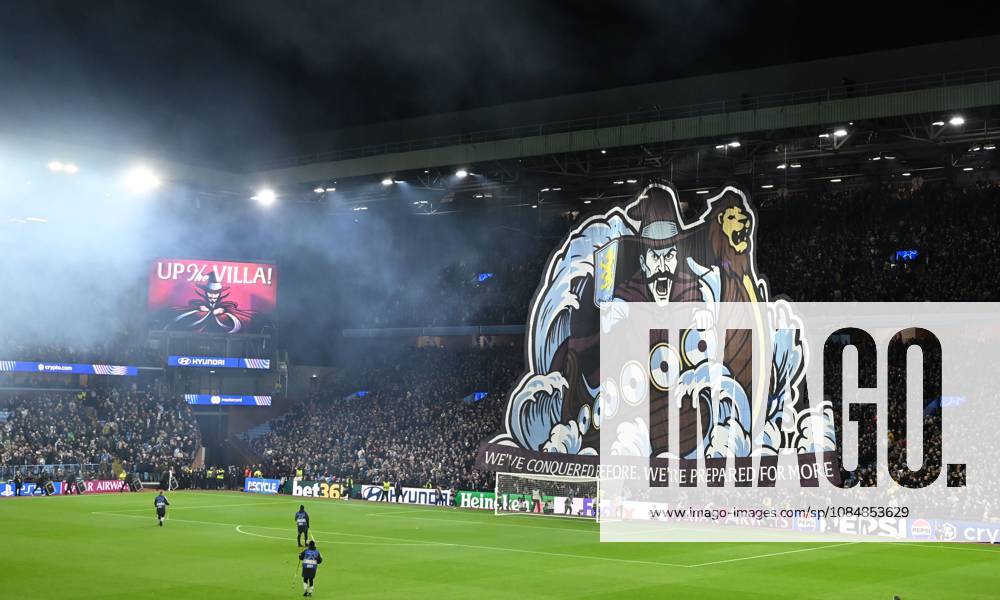 Tifo unveiled before kick off Aston Villa v Viking, UEFA Champions League, Football, Villa Park, Birmingham, UK - 21 Oct 2026Birmingham Villa Park United Kingdom