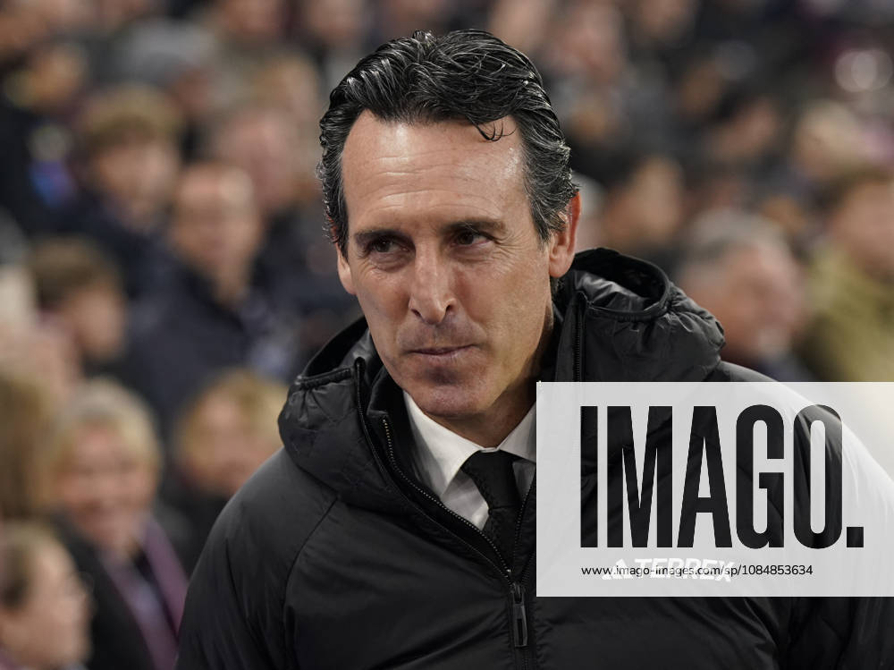 Birmingham, England, 21st October 2026. Unai Emery head coach of Aston Villa during the Aston Villa vs Viking FK UEFA Champions League match at Villa Park, Birmingham. Picture credit should read: Andrew Yates Sportimage . SPI_008_AY_Villa_Viking SPI-5091-0008