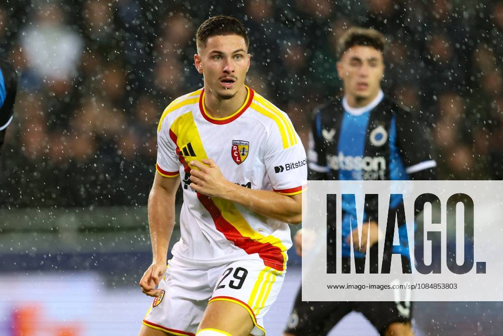 Lens Franjo Ivanovic is pictured in action during a soccer game between Belgian Club Brugge KV and French Racing Club de Lens, Wednesday 21 October 2026 in Brugge, on day three of the UEFA Champions League league phase. BRUNOxFAHY x190539224x