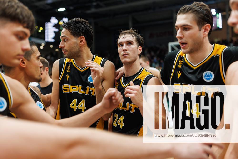 Benedict Turudic, KK Croatia Split; Trenton McLaughlin, KK Croatia Split; Darko Bajo, KK Croatia Split; grief, disappointment, emotions. Vet Concept Gladiators Trier vs. KK Split, basketball, FIBA Europe Cup, Matchday 3, 2026–2027 season, October 21, 2026 Vet Concept Gladiators Trier vs. KK Split, Basketball, FIBA Europe Cup, Matchday 3, 2026–2027 Season