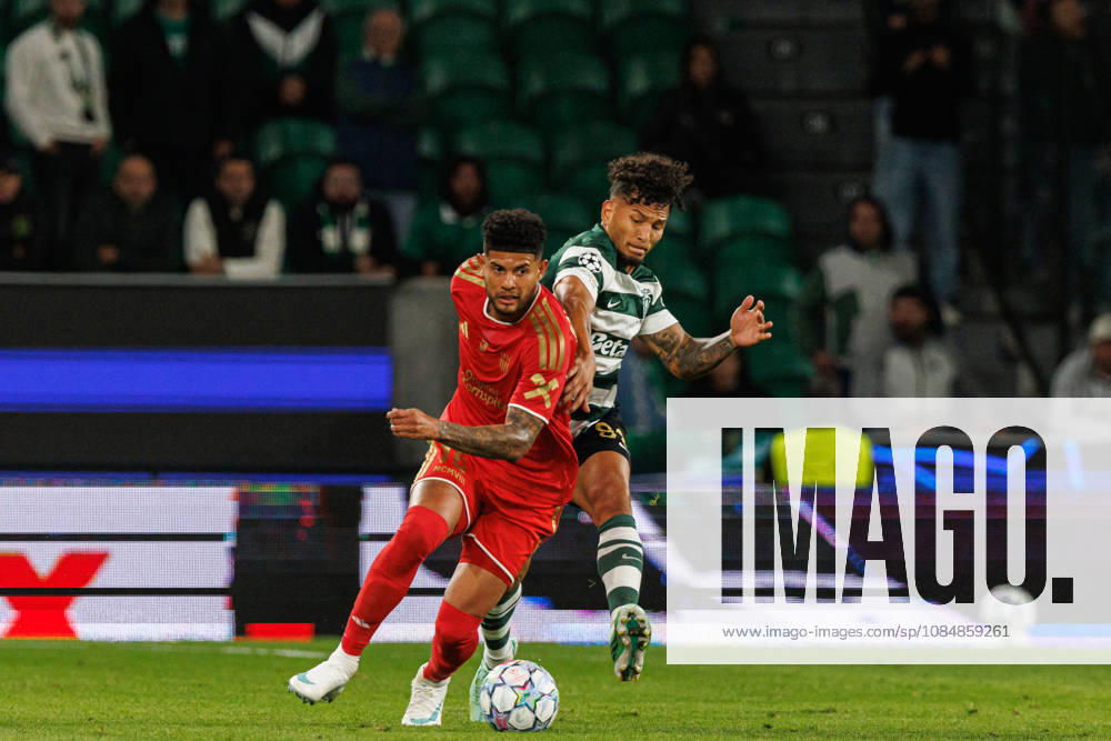 Luis Suarez and Andres Andrade seen in football match between Sporting CP and LASK in UEFA Champions League 2026 27 at Estadio Josà Alvalade, Lisboa, Portugal (Luis Loureiro Ball Raw Images PT) Lisboa Estadio Josà Alvalade Portugal