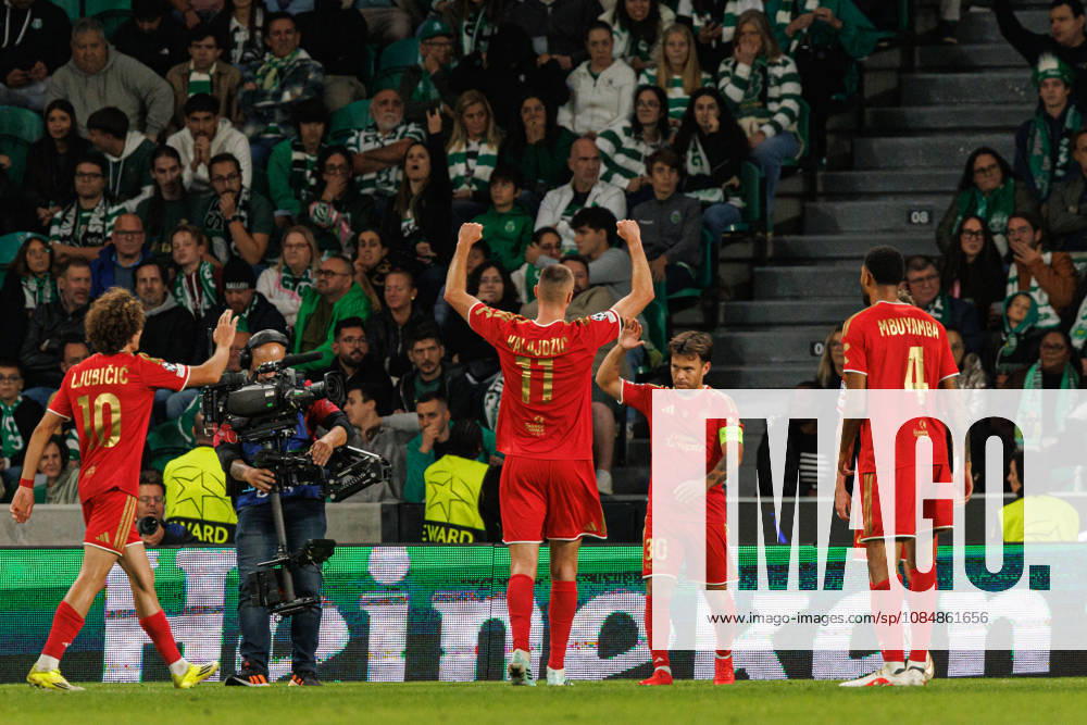 SaÅ¡a KalajdÅ¾iÄ‡ celebrating after goalSaÅ¡a KalajdÅ¾iÄ‡ celebrating after goal seen in football match between Sporting CP and LASK in UEFA Champions League 2026 27 at Estadio JosÃ Alvalade, Lisboa, Portugal (Luis Loureiro Ball Raw Images PT) Lisboa Estadio JosÃ Alvalade Portugal
