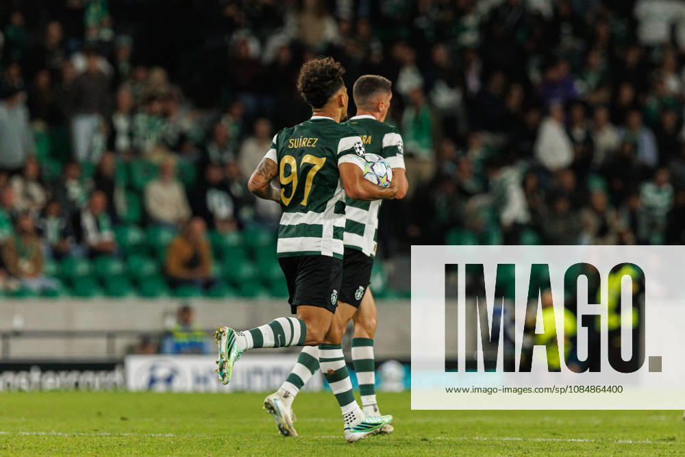 Luis Suarez After scoring a goal seen in football match between Sporting CP and LASK in UEFA Champions League 2026 27 at Estadio JosÃ Alvalade, Lisboa, Portugal (Luis Loureiro Ball Raw Images PT) Lisboa Estadio JosÃ Alvalade Portugal