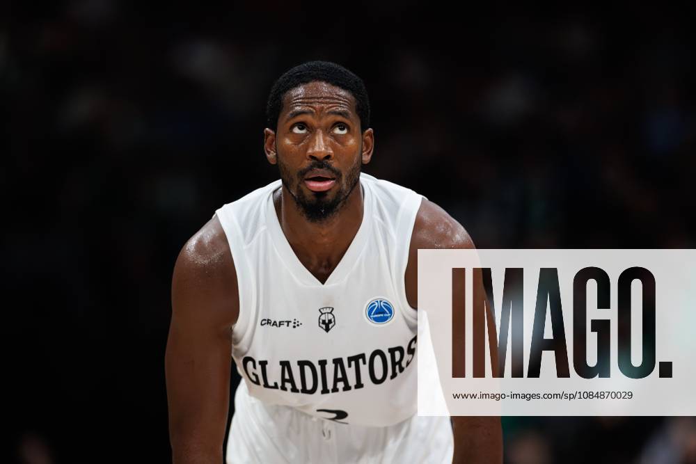 Terrell Harris, Gladiators Trier, Emotions, Gesture, Body Language, Facial Expressions, Cutout, Portrait, Vet Concept Gladiators Trier vs. KK Split, Basketball, FIBA Europe Cup, Matchday 3, 2026–2027 Season, October 21, 2026 Vet Concept Gladiators Trier vs. KK Split, Basketball, FIBA Europe Cup, Matchday 3, 2026–2027 Season